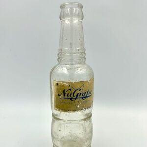 RARE Vtg Canadian NuGrape Soda Bottle Heavy Glass 6 oz 1930s PURE GRAPE JUICE